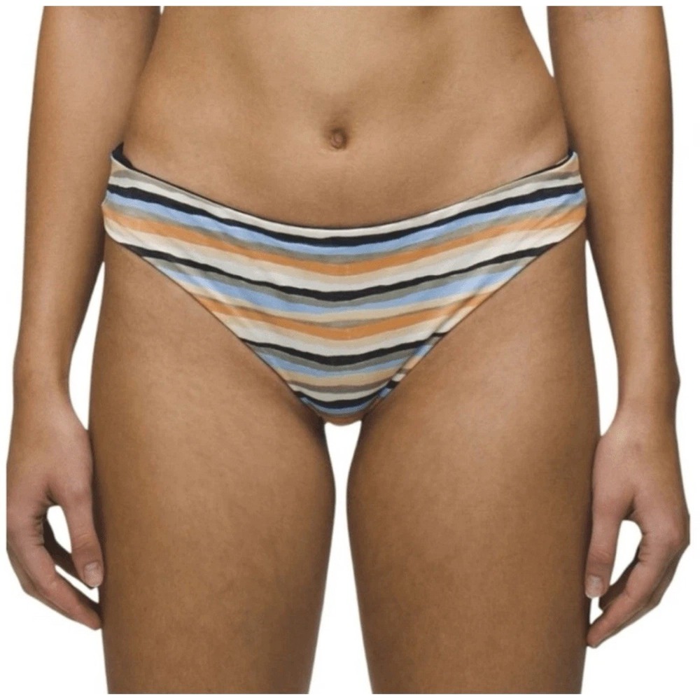 PRANA Gemma Reversible Bottom Water Stripe Bikini Swimwear Poolside Womens XL